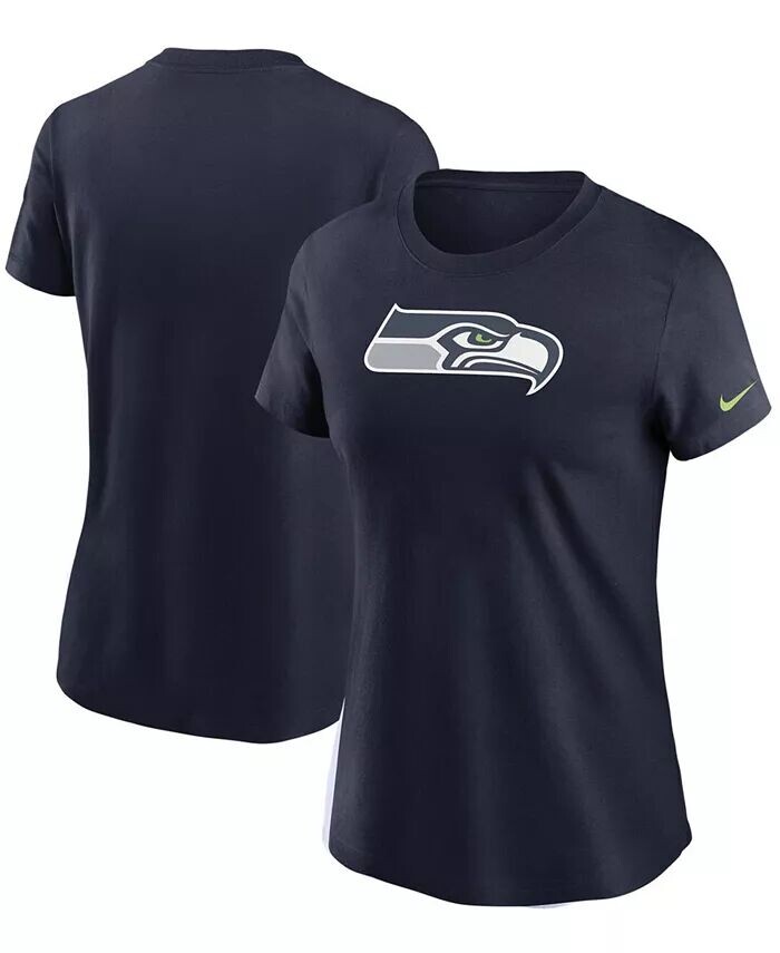 

Женская темно-синяя футболка с логотипом Seattle Seahawks College Essential Nike