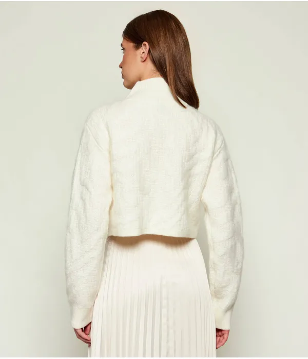 Водолазка из шерсти Fisura Cropped fit Boss, белый — фото 3