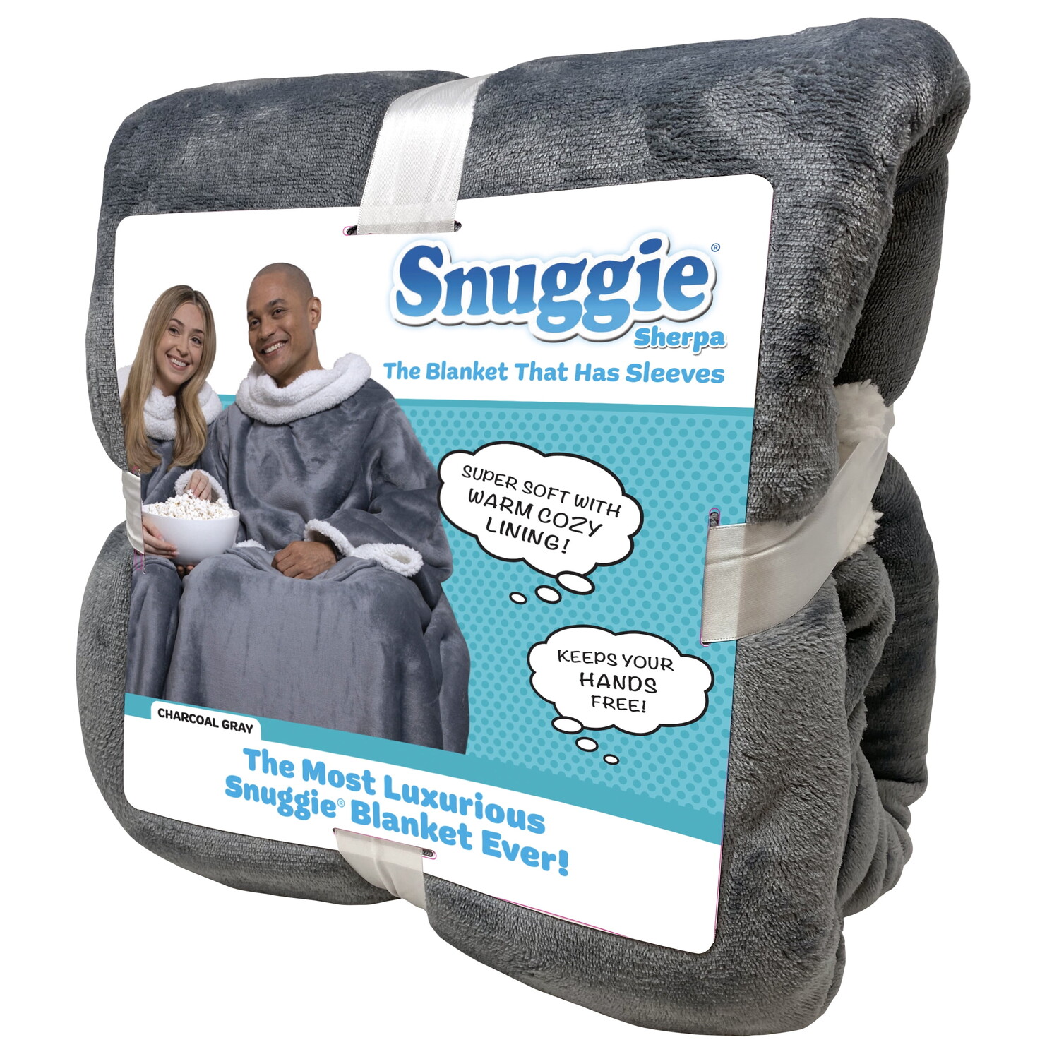 

Одеяло с рукавами Snuggie Sherpa, черный