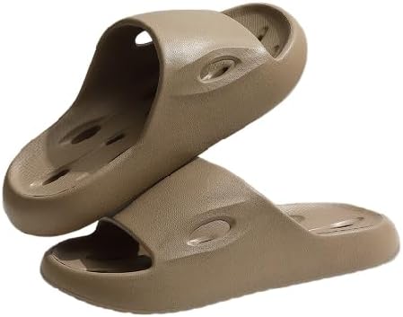 

Шлепанцы BYDZKJ для душа с дренажными отверстиями, быстросохнущие, для ванной комнаты, для спортзала, с мягкой подошвой, открытый носок, домашние шлепанцы для мужчин и женщин, кофейный