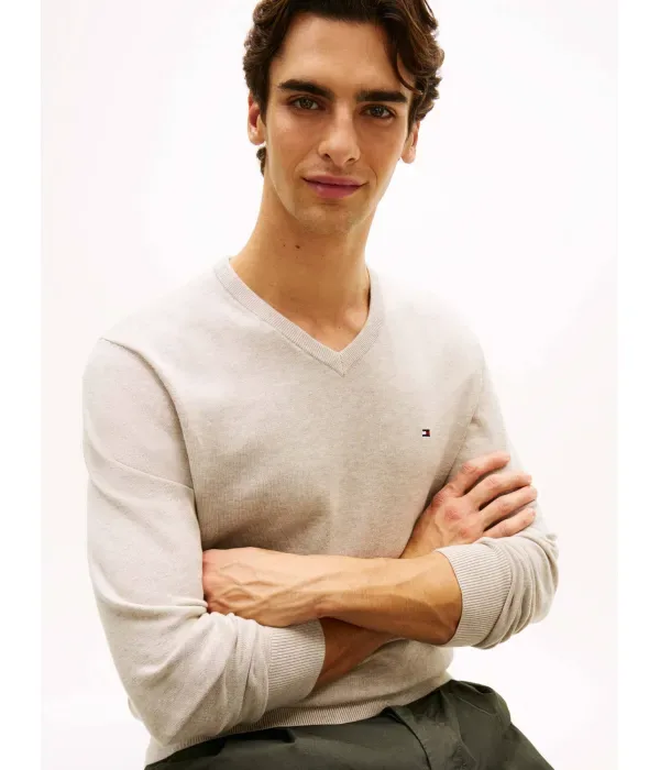 Свитер regular fit Tommy Hilfiger, бежевый — фото 4