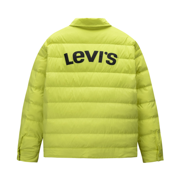 Levis Куртка пуховая Levi’s желтый сливовый цвет для детей 3-7 лет — фото 3