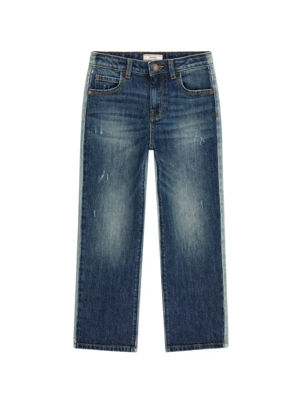 Джинсы прямого кроя в двухцветном исполнении Guess kids, синий