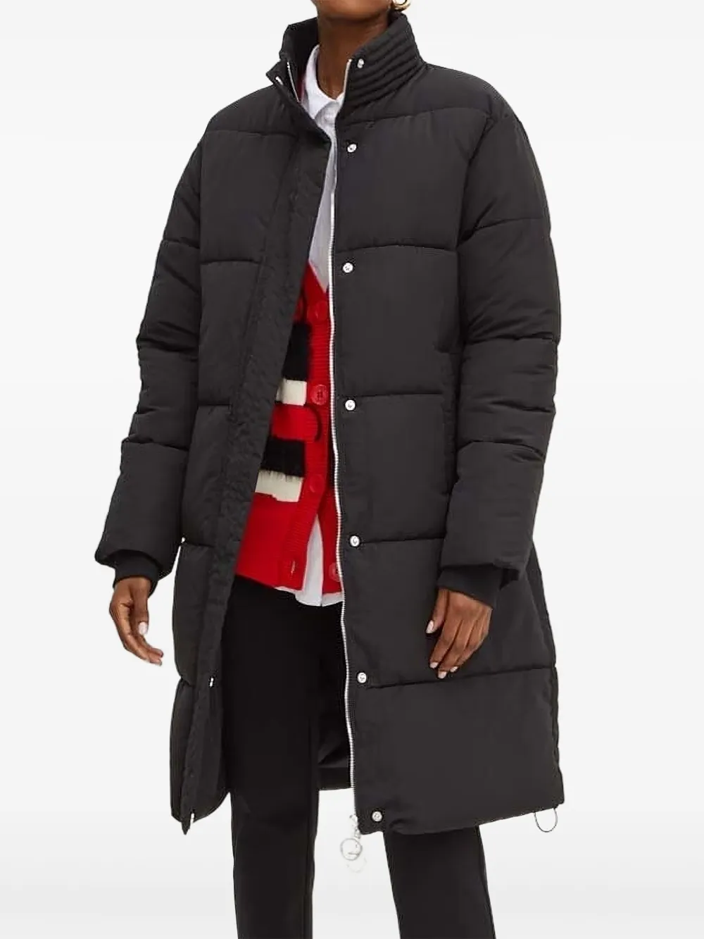 

Стеганый пуховик с высоким воротником Silvian Heach, черный