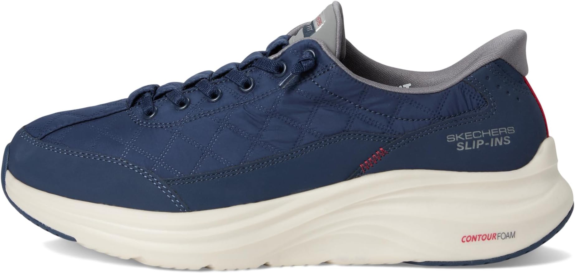 Кроссовки SKECHERS Men's Contour Foam Cozy Fit Hands Free Slip-In, Navy/Grey — фото 4
