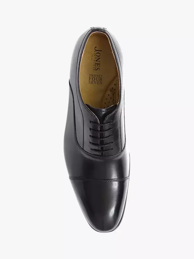 Оксфордские туфли из вощеной кожи Middleham Jones Bootmaker, Black — фото 4