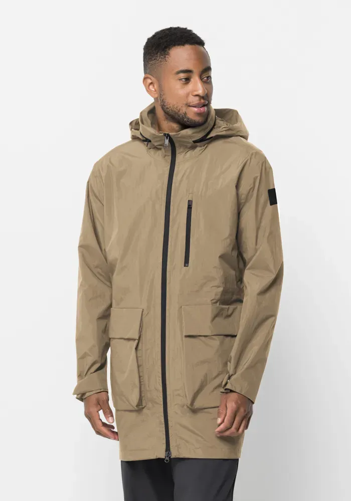 

Парка Jack Wolfskin "NORDEN PORT PARKA M", с капюшоном, цвет Sand-Storm