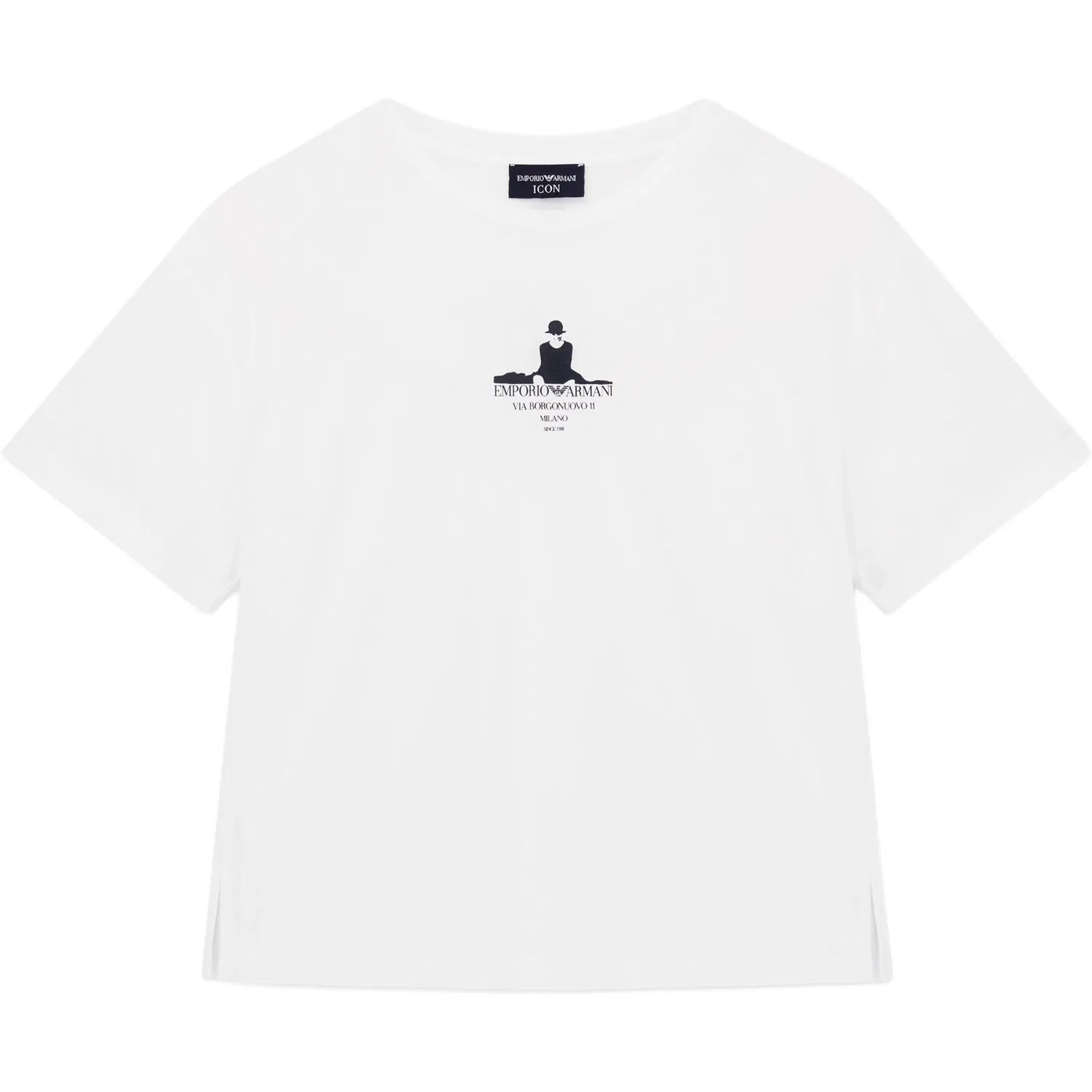Футболка с графическим принтом EMPORIO ARMANI, White