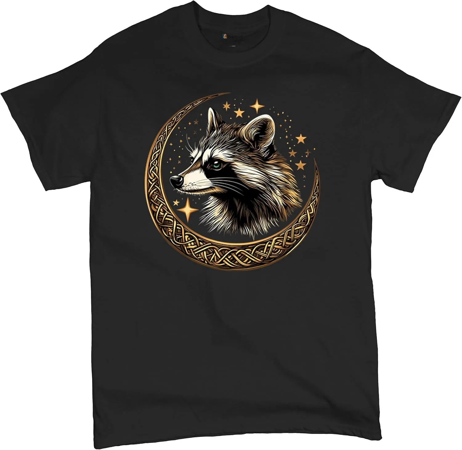 

Футболка мужская Celtic Moon Raccoon с символом Valhalla Tee Hunt