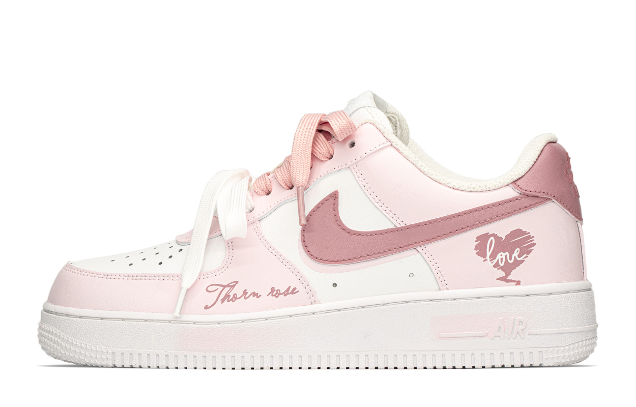 

Детские кроссовки для скейтбординга Air Force 1 для начальной школы Nike, белый/розовый