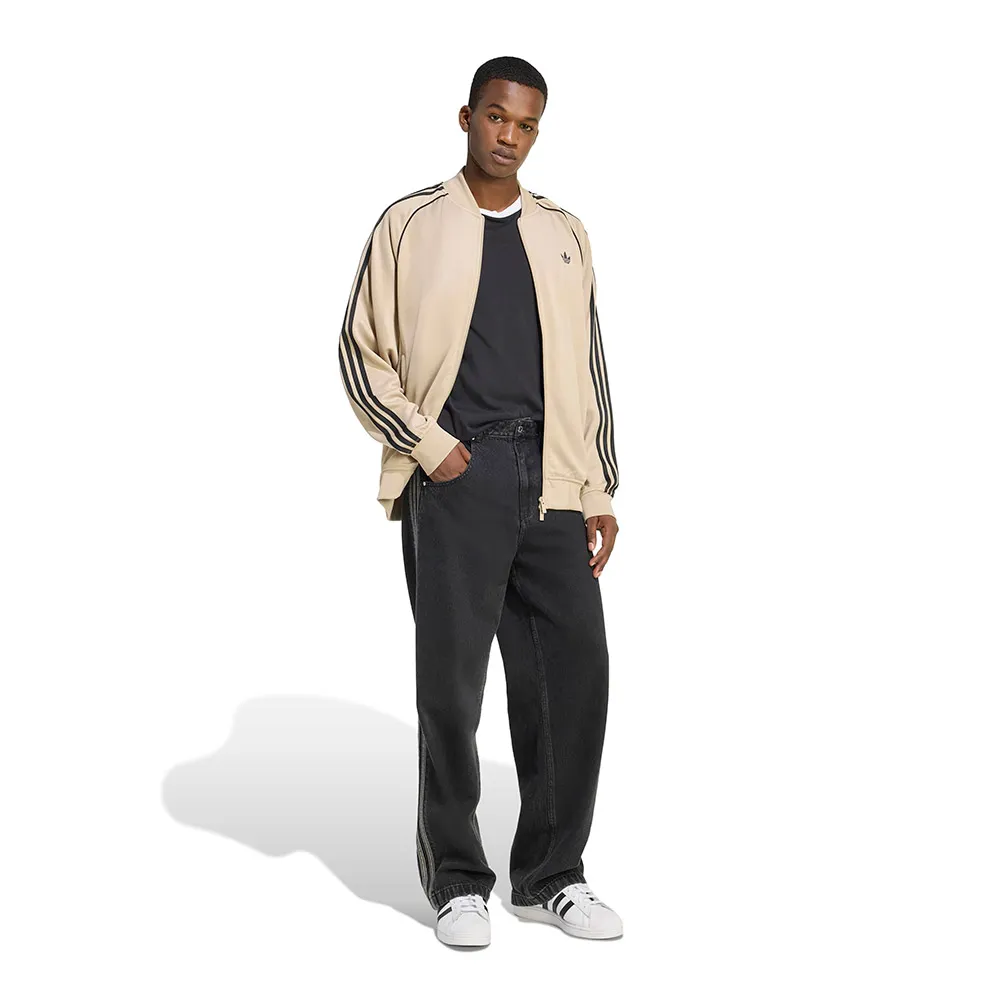 Толстовка adidas Originals SST Adicolor Classics свободного кроя на молнии, бежевый — фото 4