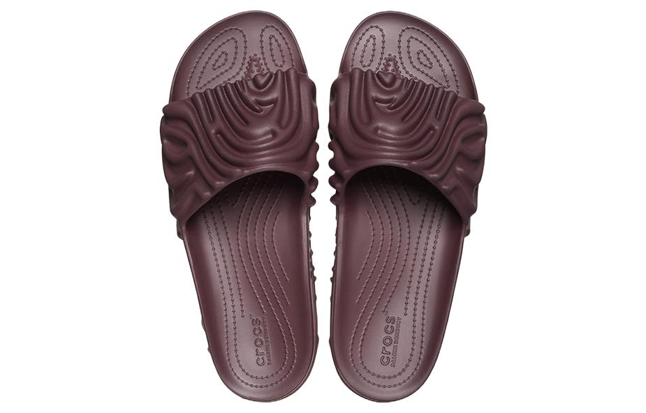 Тапочки Crocs Pollex Slide by Salehe Bembury 'Huckle' 208685-6WO, бордовый — фото 4
