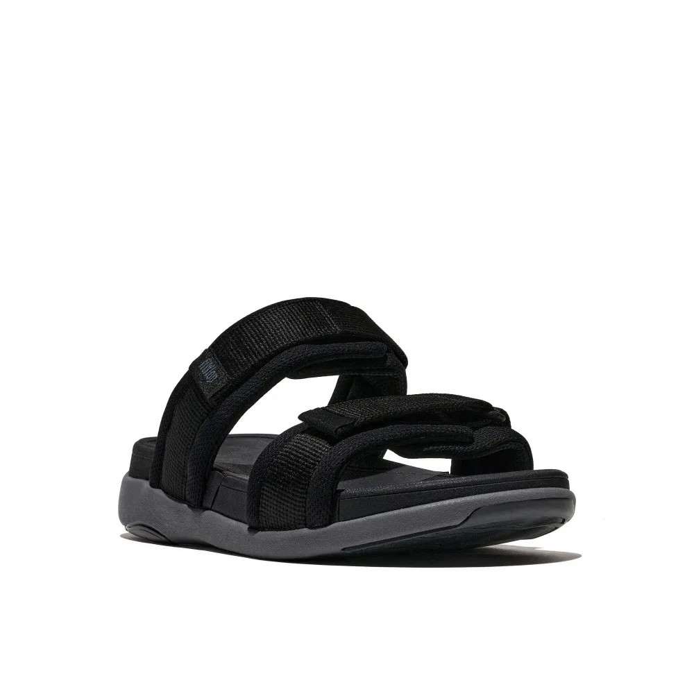 Мужские чёрные слайды с регулируемым ремешком от Fitflop — фото 2