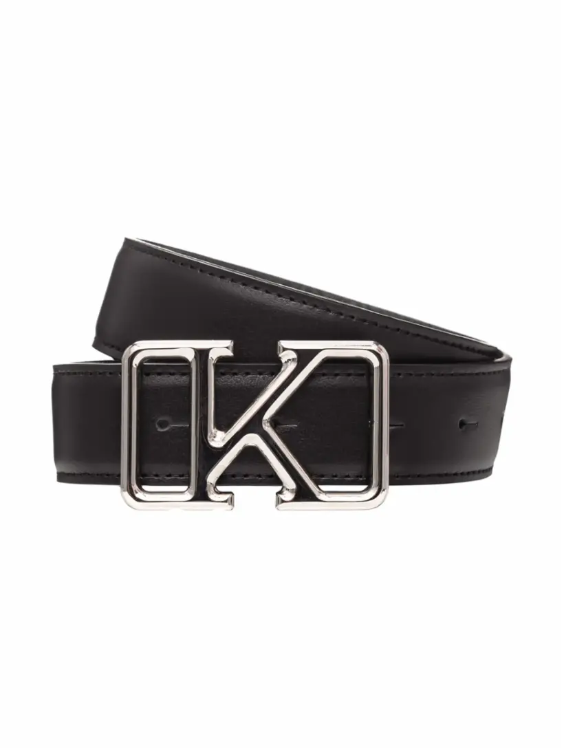 

Кожаный ремень с логотипом Kiton, черный