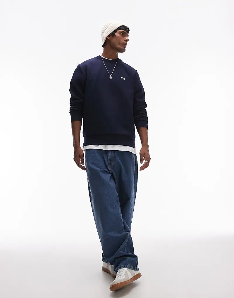 

Толстовка с логотипом essentials темно-синего цвета Lacoste