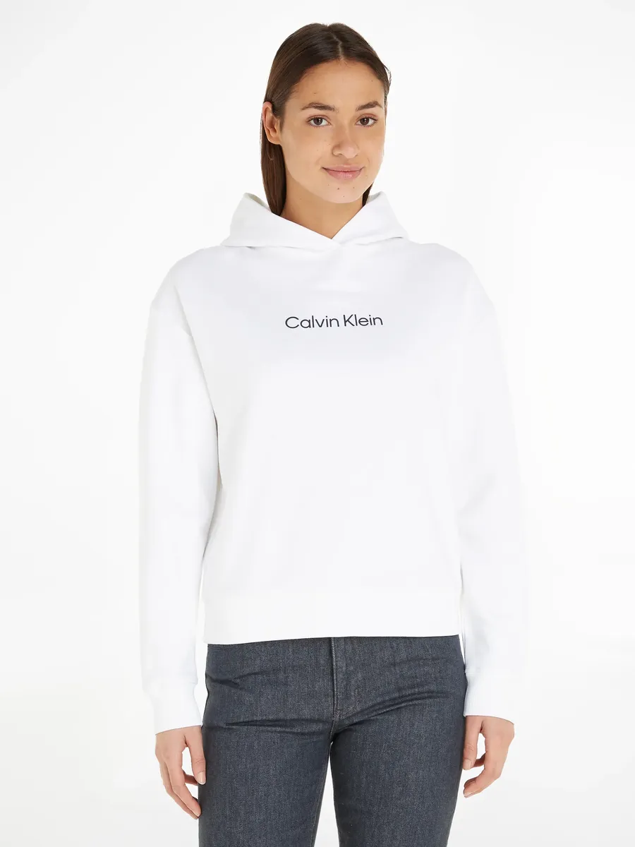 

Толстовка Calvin Klein с капюшоном "HERO LOGO HOODY" и логотипом Calvin Klein на груди, белый