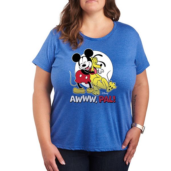 

Футболка с принтом Mickey Mouse & Pluto plus size Awww Pal Disney, Heather Royal Blue, Синий, Футболка с принтом Mickey Mouse & Pluto plus size Awww Pal Disney, Heather Royal Blue