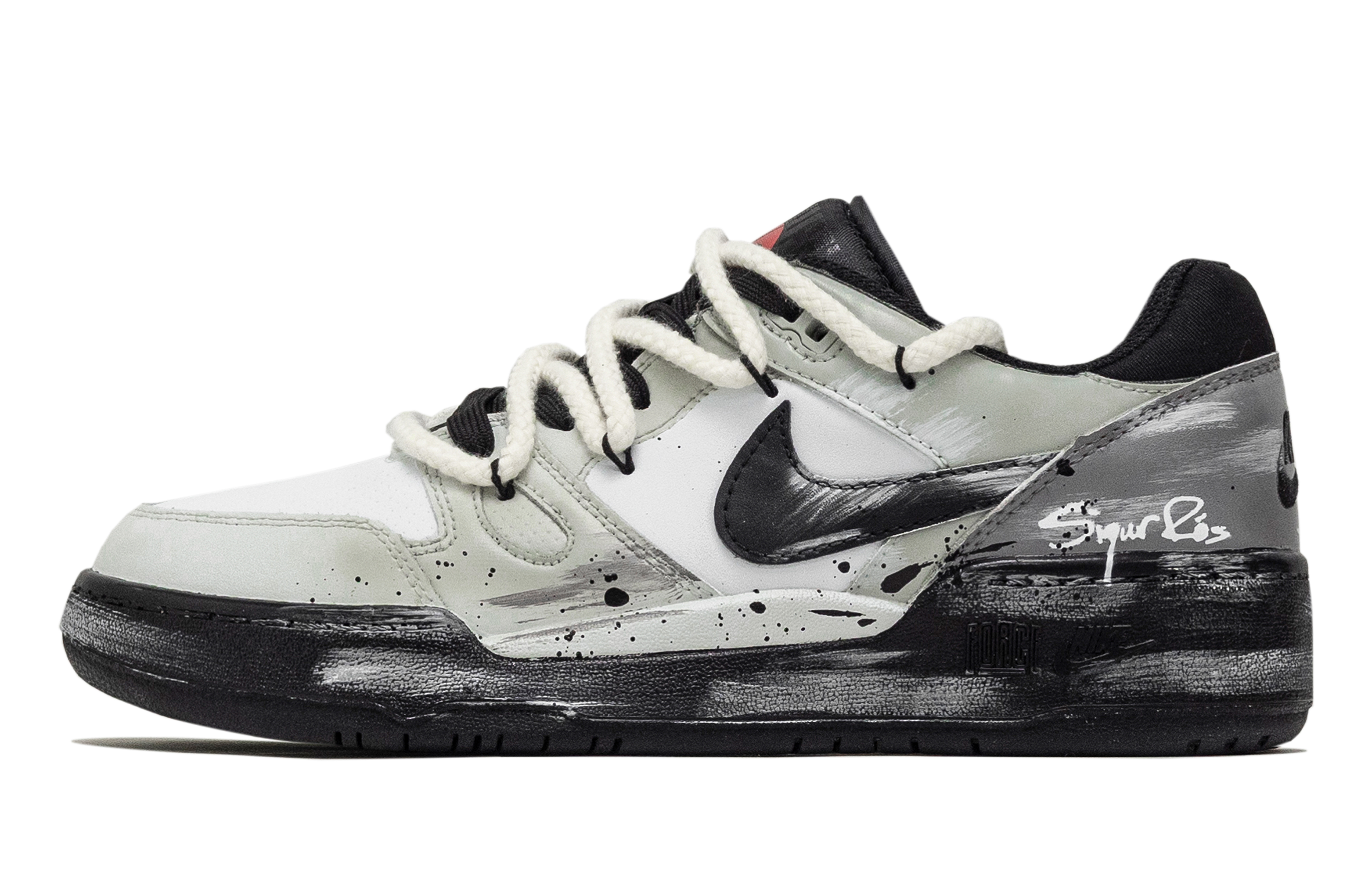 

Nike Кроссовки для скейтбординга Full Force Six Eight, стойкие к истиранию, мужские, черно-серые
