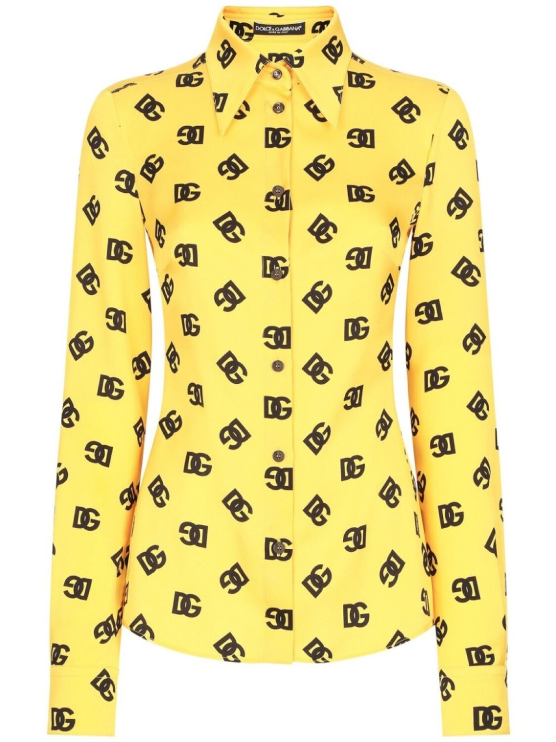 

Dolce & Gabbana рубашка с длинными рукавами и логотипом, желтый