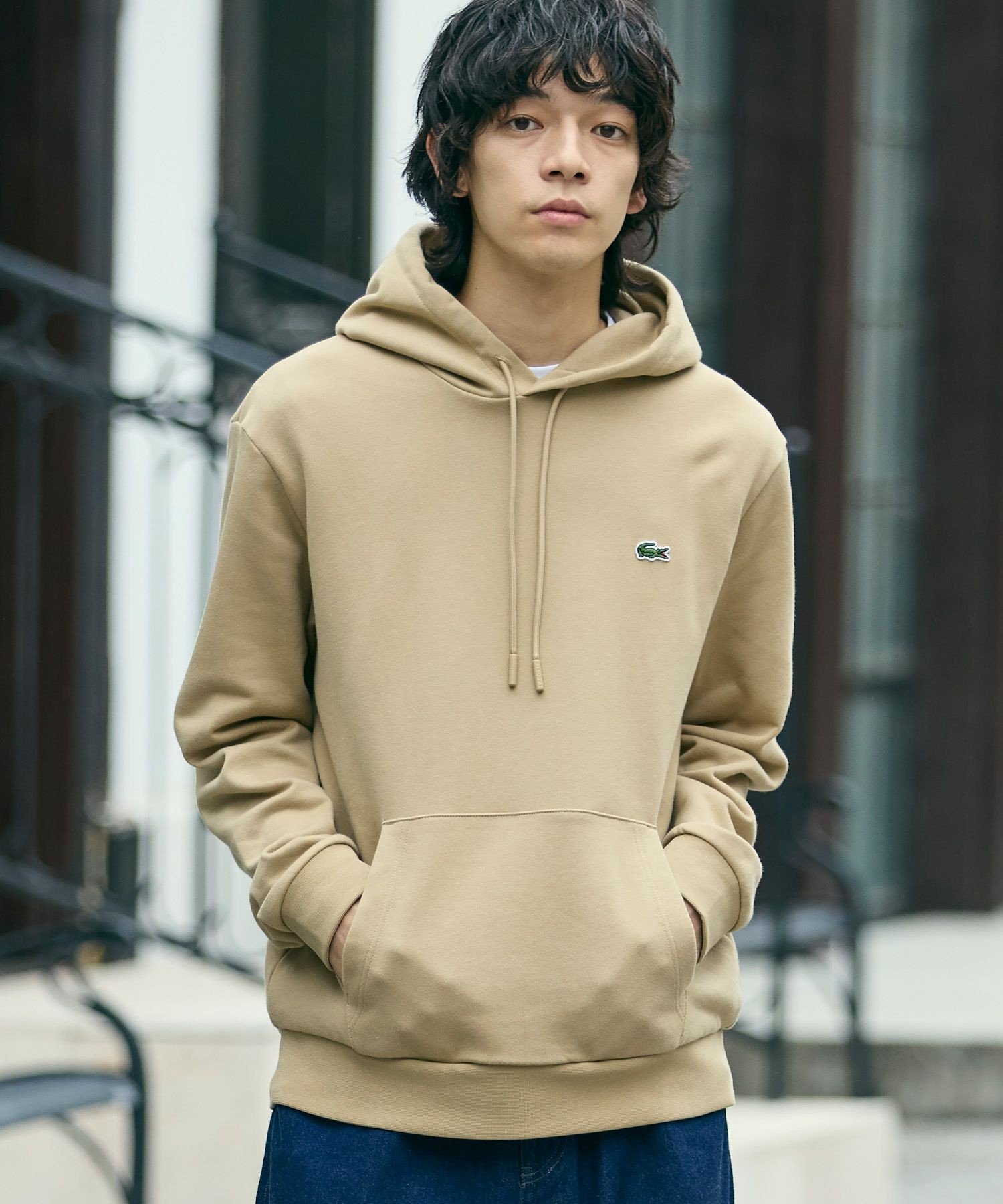 Толстовка/худи Essential Sweat LACOSTE, Beige