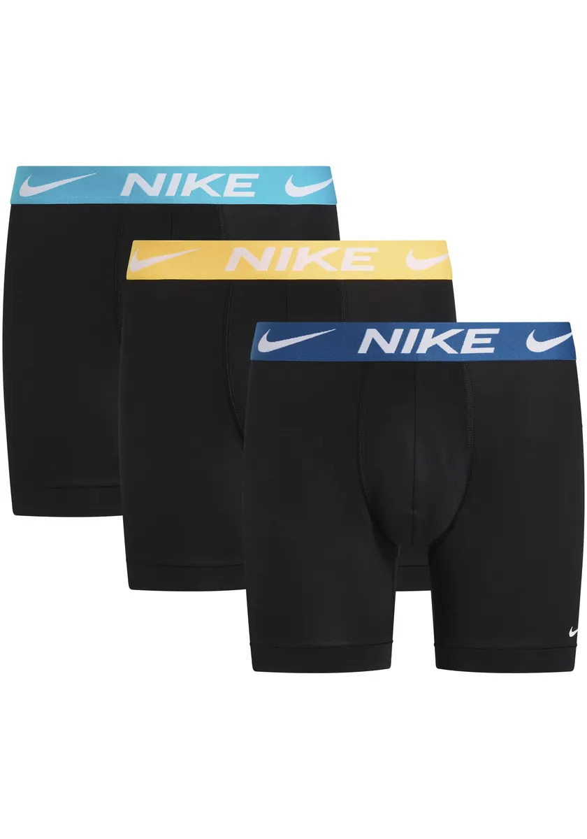 

NIKE Underwear Boxers "BOXER BRIEF 3PK" (упаковка, 3 шт., 3 шт.), с эластичным поясом с логотипом NIKE, цвет Blk-Lsr Orng/Dsty Ccts/Crt Blue