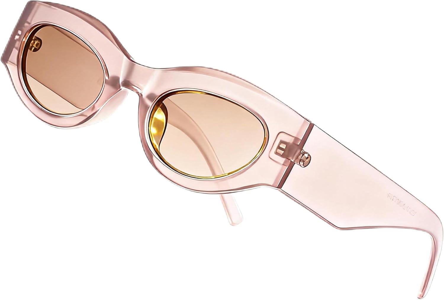 

Женские солнцезащитные очки Bullabulling, толстая оправа «кошачий глаз». Мужские ретро, овальная оправа «кошачий глаз». Маленькие солнцезащитные очки в стиле 90-х, UV400, цвет Champagne