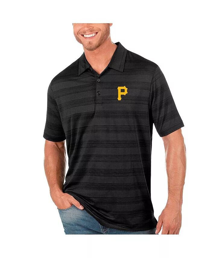

Мужское черное поло Pittsburgh Pirates Compass Antigua