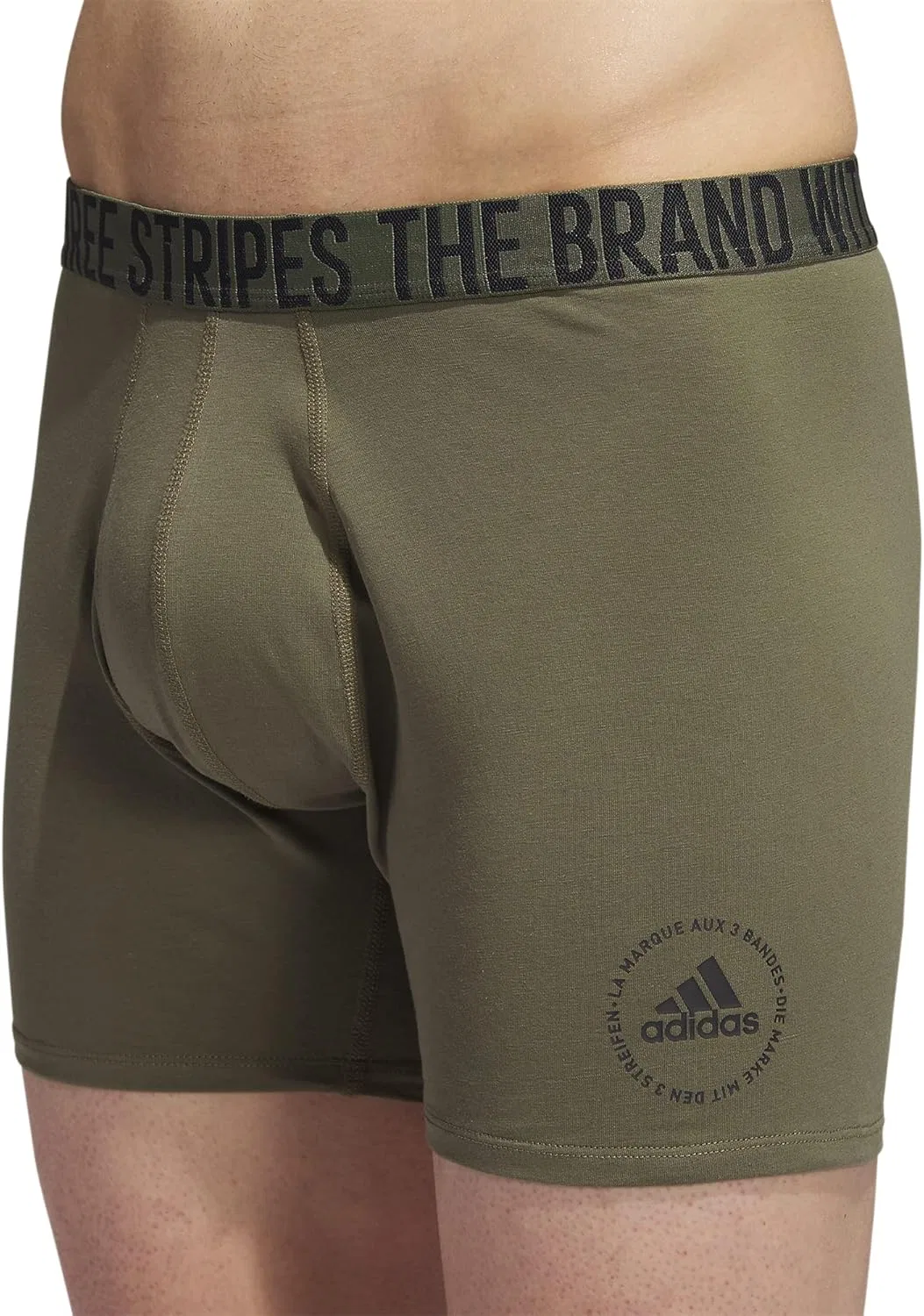 Боксеры stretch cotton, Adidas, Black/Olive Strata Green/Arctic Night Blue — фото 2