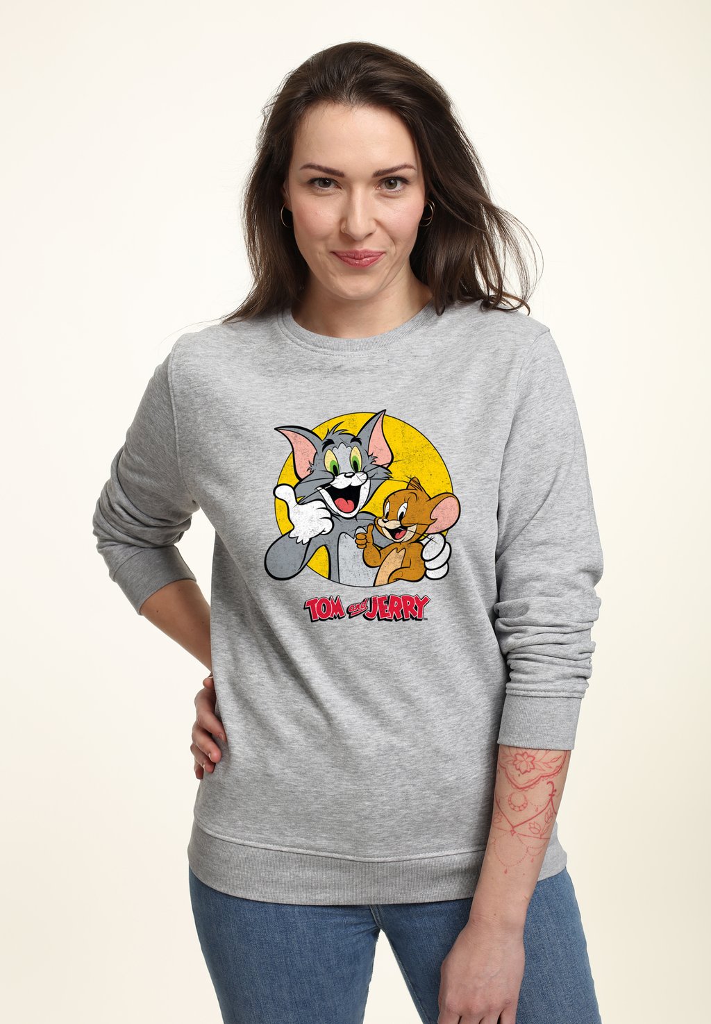 

Толстовка TOM AND JERRY THUMBS UP Henry Tiger, цвет Heather Grey