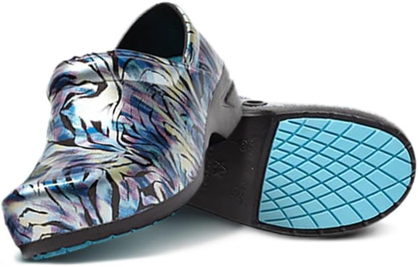 

Сабо для медсестер Anywear SR Angel - Нескользящая рабочая обувь для женщин и мужчин - Противоскользящие комфортные туфли для медсестер, Iridescent Glam