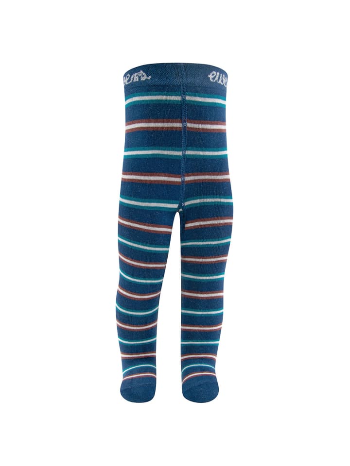 

Ewers Полосатые колготки GOTS королевского синего цвета