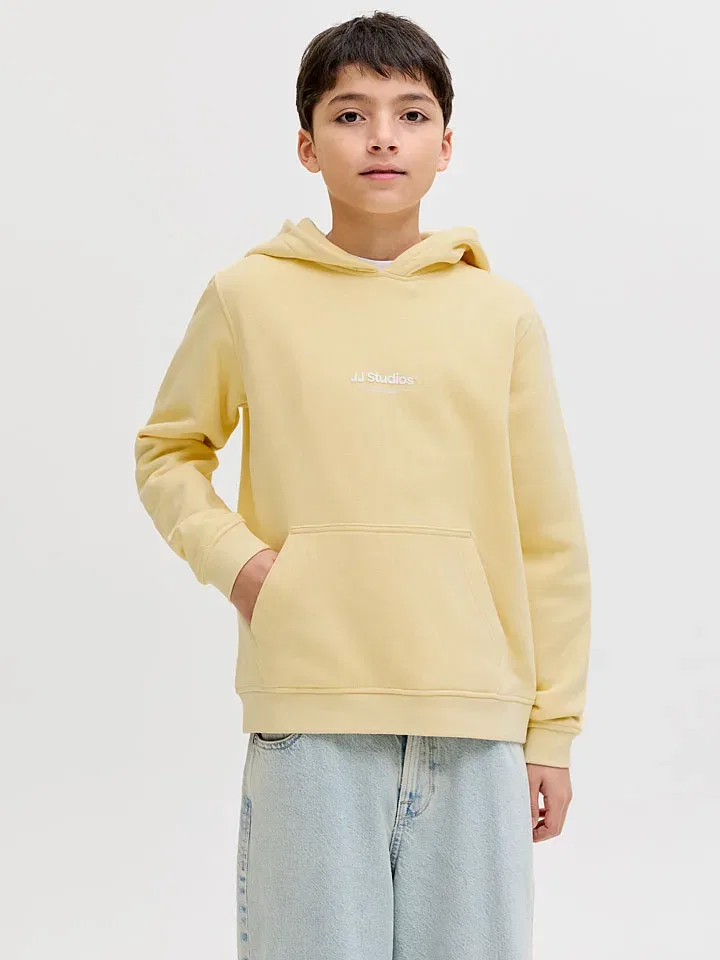 Капуzenpullover из органического хлопка JACK & JONES Junior, желтый