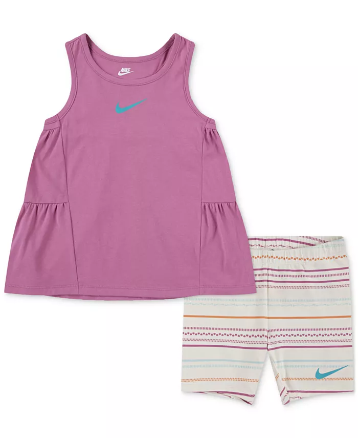 

Детский комплект из майки и шорт Sunny Swoosh, 2 предмета Nike, фиолетовый