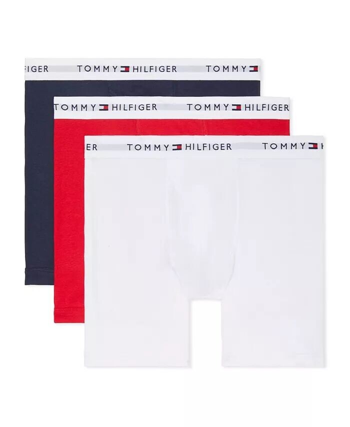 

Мужские 3-уп. Классические хлопковые трусы-боксеры Tommy Hilfiger, коричневый