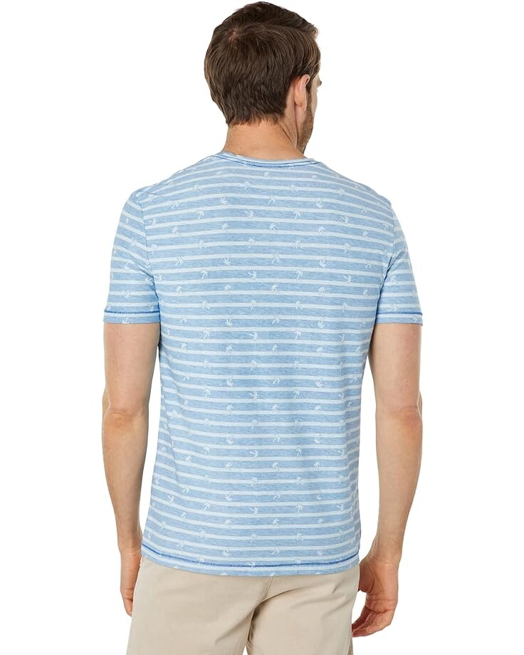 

Футболка BENSON Moraine Reverse Print Tee, цвет Blue Stripe