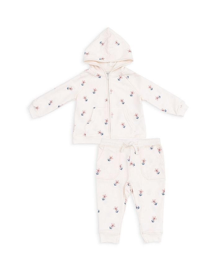 

Детский комплект с капюшоном и брюками Danish Daisy из велюра для девочек Angel Dear, розовый