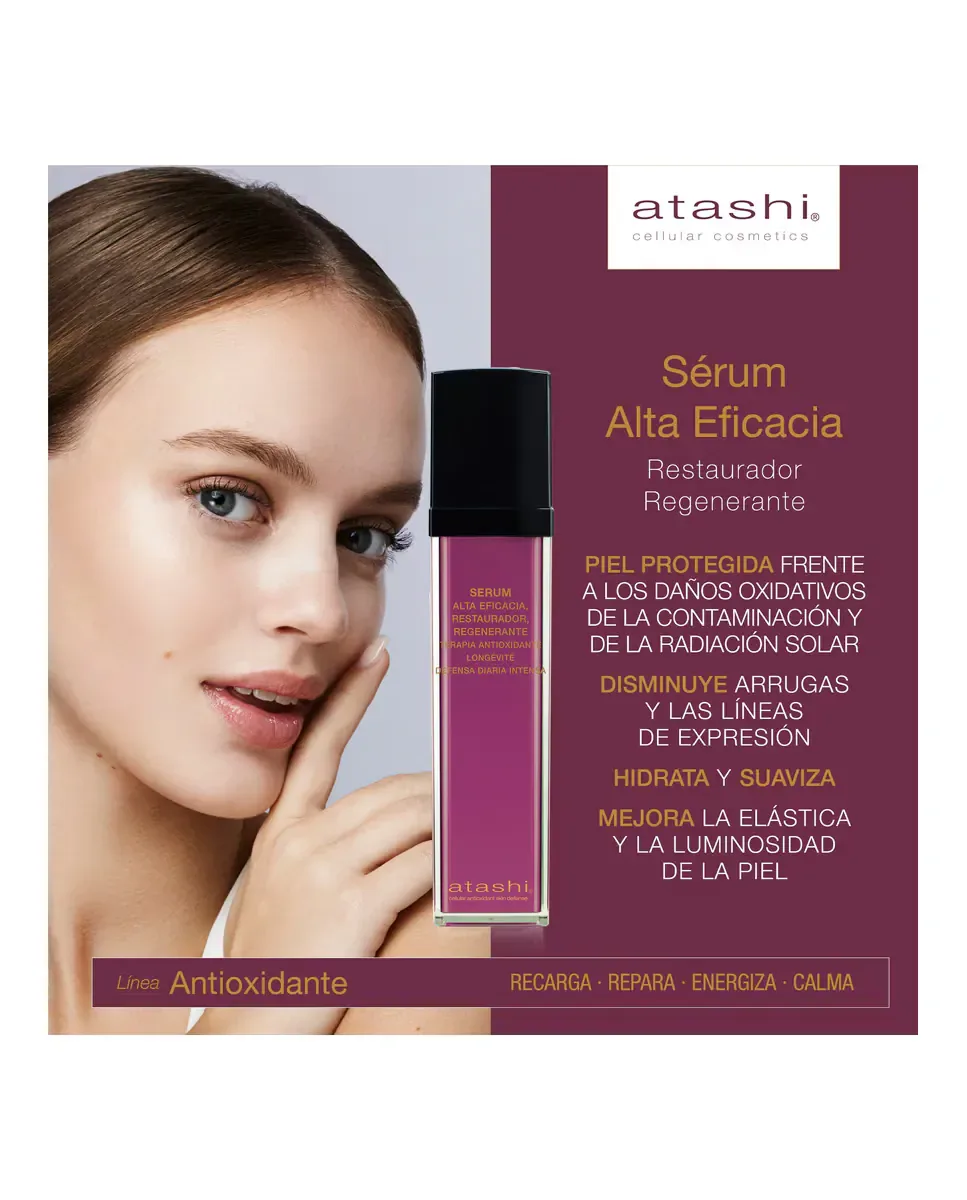 Сыворотка Atashi — Антиоксидантная Longetive высокой эффективности, восстанавливающая и регенерирующая, 50 мл — фото 2