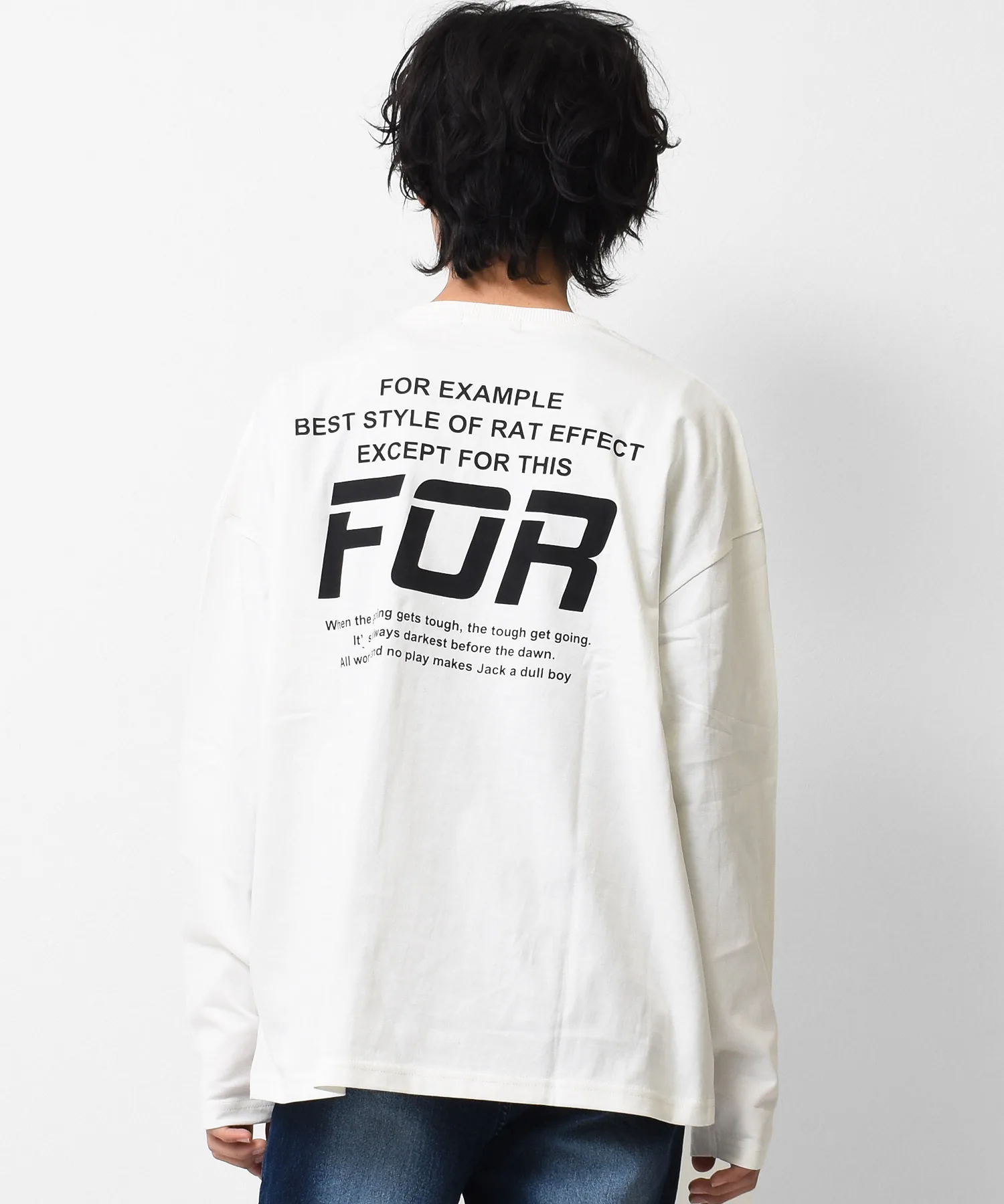 Детская футболка с принтом RAT EFFECT OFF WHITE