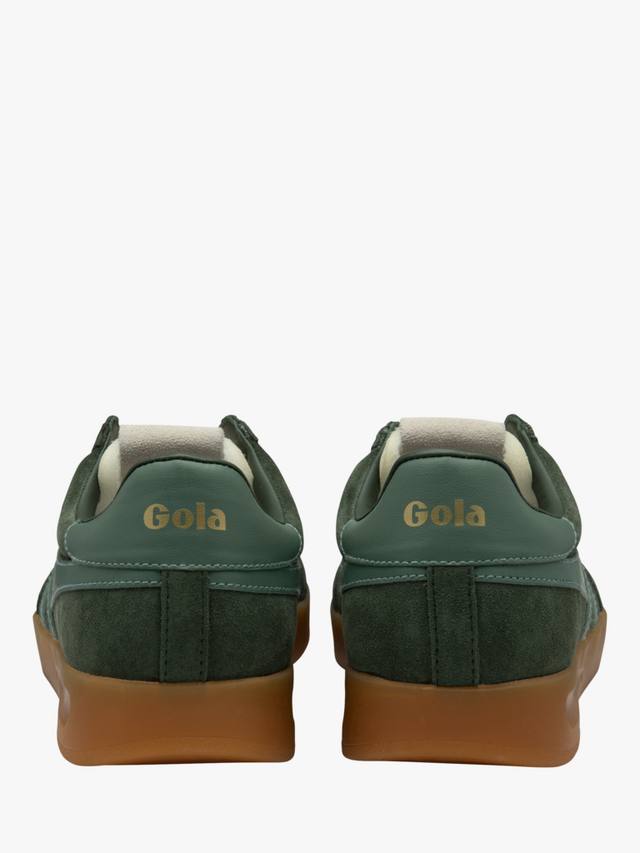 Тренеры Cyclone Suede на шнуровке Gola, Dark Khaki/Sage/Gum — фото 4