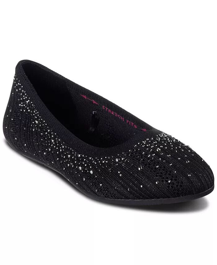 

Женские повседневные балетки без шнуровки Cleo 2.0 Glitzy Days от Finish Line Skechers, черный