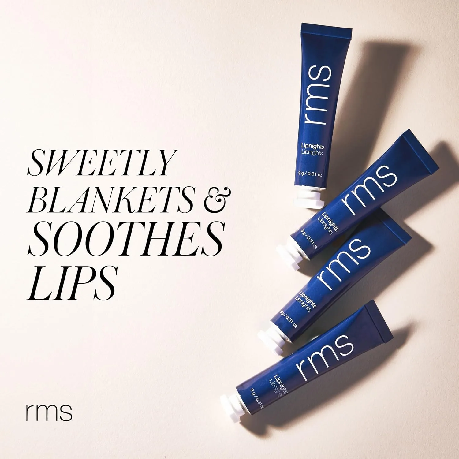 Ночная маска для губ RMS Beauty Lipnights - увлажняющий бальзам для губ с ванилью, маслом какао и маслом ши (2 шт.) 17.58 г (2 шт.), Sleepover — фото 4