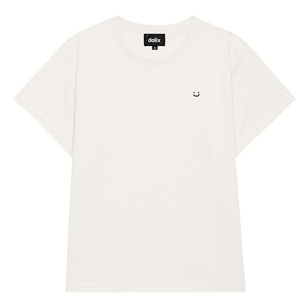 

Женская футболка Lil Smile с высокой талией Dalix, Vintage White, Белый, Женская футболка Lil Smile с высокой талией Dalix, Vintage White