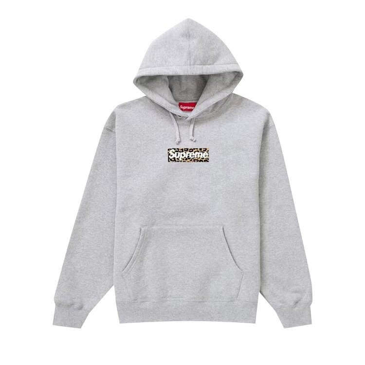 

Толстовка Supreme Shanghai Box Logo Hooded Sweatshirt, серый