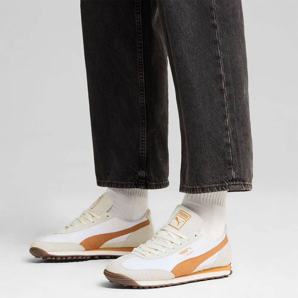 Мужские низкие кроссовки Puma Easy Rider Nylon, тёплый белый/карамельный латте