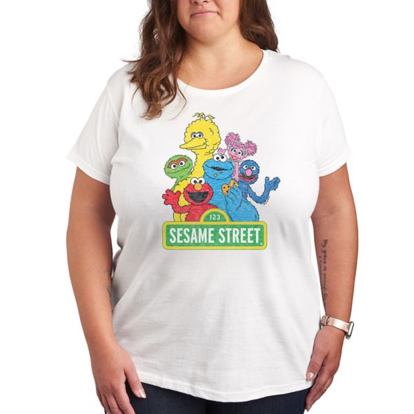 

Футболка с принтом в винтажном стиле Sesame Street Licensed Character, белый