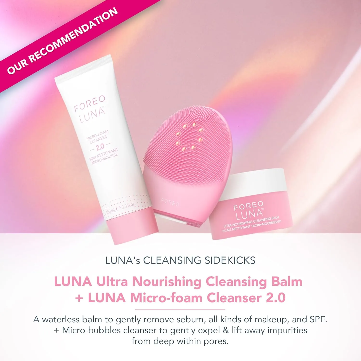 Щетка для очищения лица FOREO Luna 4 Plus - Термоочищающий прибор для лица - Антивозрастной микротоковый аппарат для лица - Для нормальной кожи 1 штука, Normal Skin — фото 4