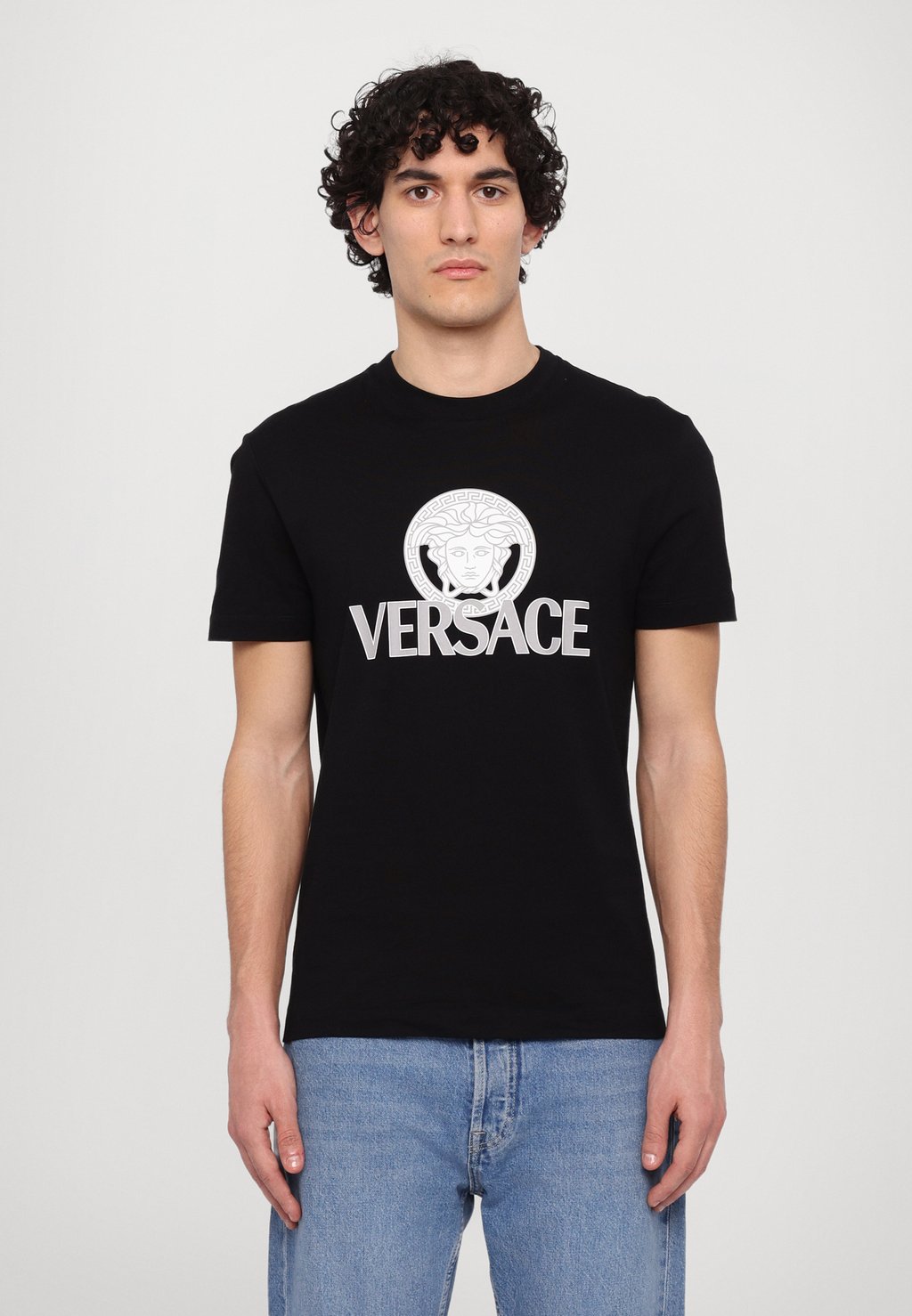 

Футболка с принтом COMPACT PRINT Versace, черный