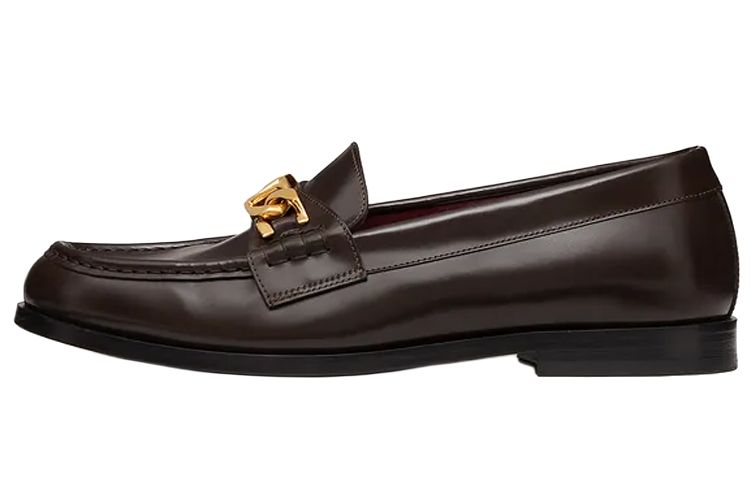 

Лоферы без шнуровки с миндалевидным носком и цепочкой VLogo Valentino