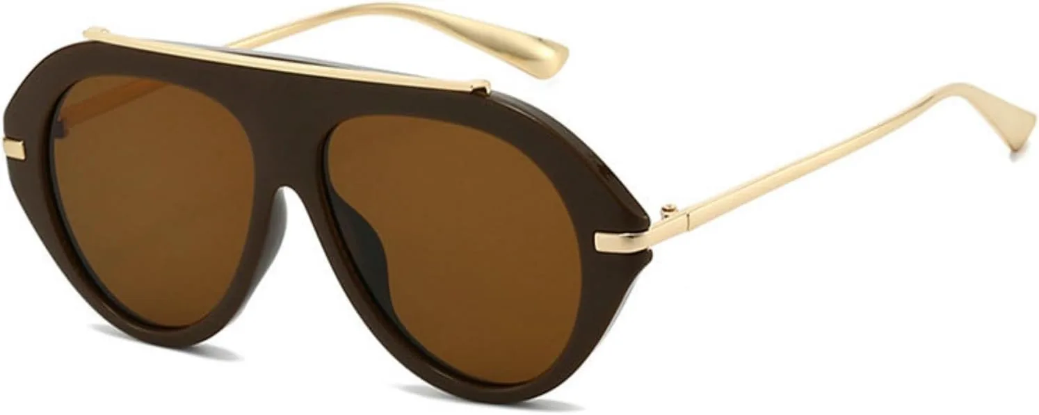 

Солнцезащитные очки Willochra Oversized Oval Pilot для женщин и мужчин в стиле 70-х, большие, роскошные, ретро, ​​черные, с защитой от УФ-излучения UV400, C7