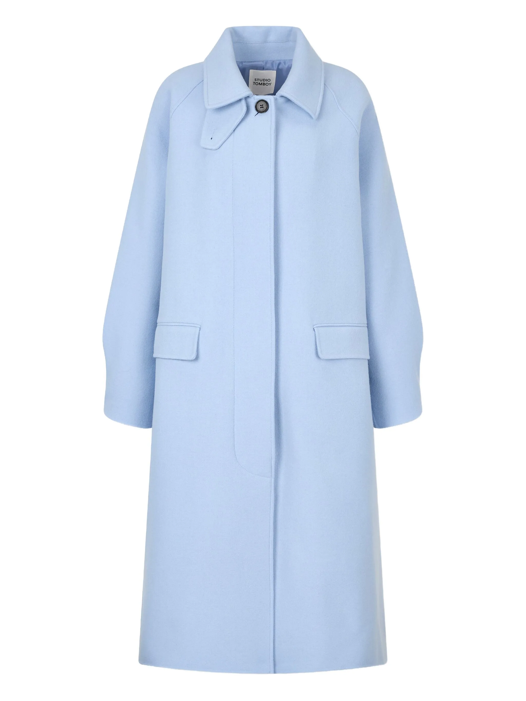 

Однобортное пальто Balmacaan Studio Tomboy, синий